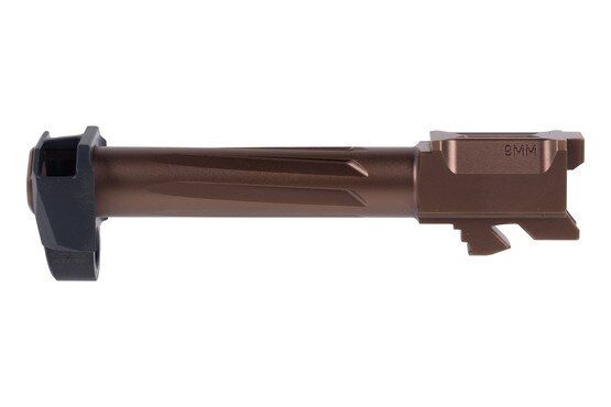 Glock 19 Afterburner barrel features a bronze DLC finish